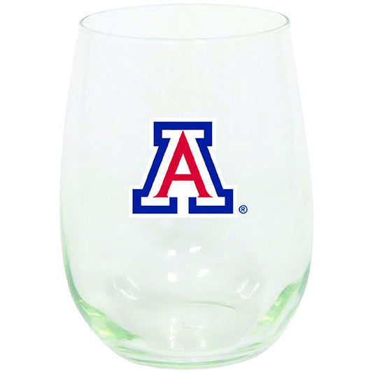 15oz Stemless Glass Tumbler | Arizona Wildcats