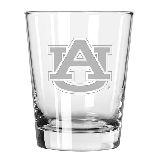 15oz Double Old Fashion Etched Glass | Auburn University