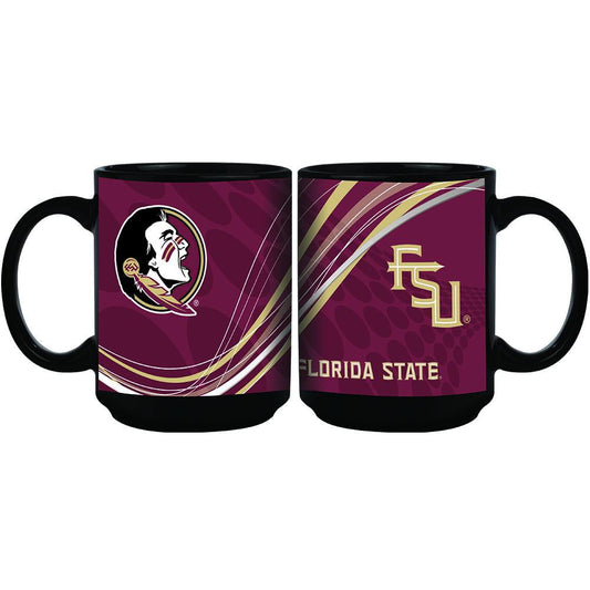 15oz Dynamic Style Black Mug | Florida State University