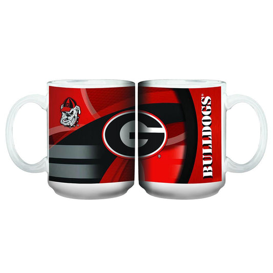 15oz White Carbon Fiber Mug |  Georgia