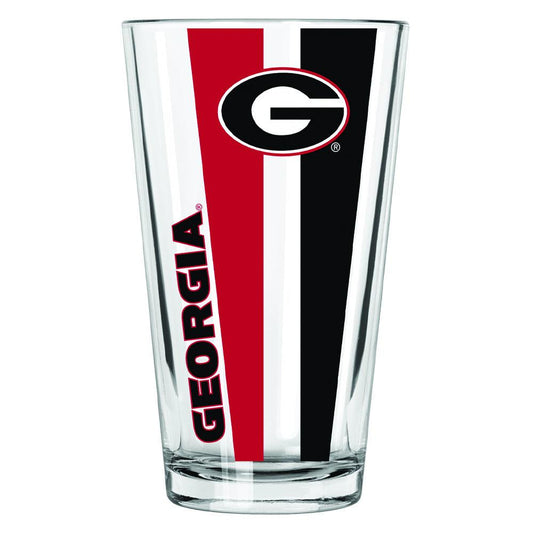 16oz Decal Pint Glass w/Large Vertical Paint | University of Georgia