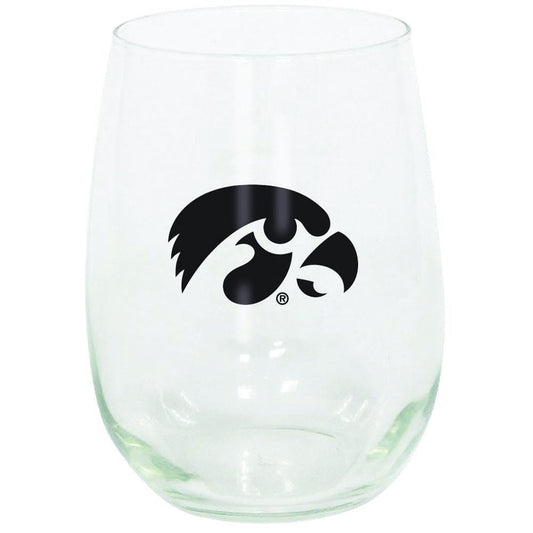 15oz Stemless Glass Tumbler | Iowa University