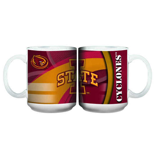 15oz White Carbon Fiber Mug |  Iowa State