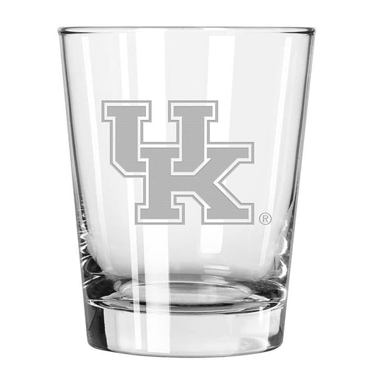 15oz Double Old Fashion Etched Glass | University of Kentucky