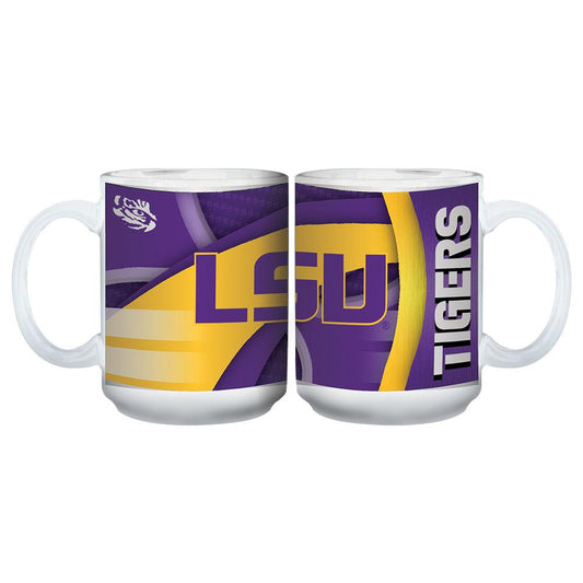 15oz White Carbon Fiber Mug |  Louisiana St