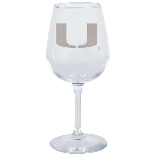 12.75oz Stemmed Wine Glass | Miami Hurricanes