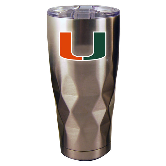 22oz Diamond Stainless Steel Tumbler | Miami Hurricanes