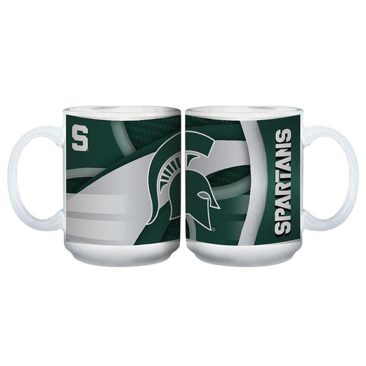 15oz White Carbon Fiber Mug |  Michigan St