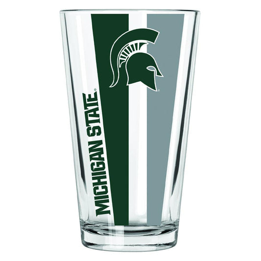 16oz Decal Pint Glass w/Large Vertical Paint | Michigan State University