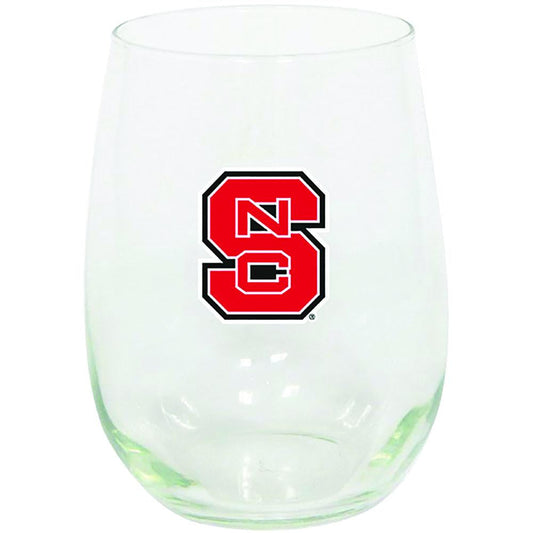 15oz Stemless Glass Tumbler | NC St