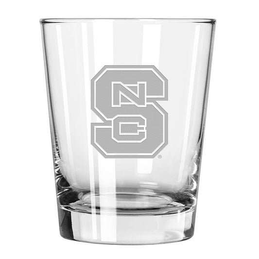 15oz Double Old Fashion Etched Glass | North Carolina State University