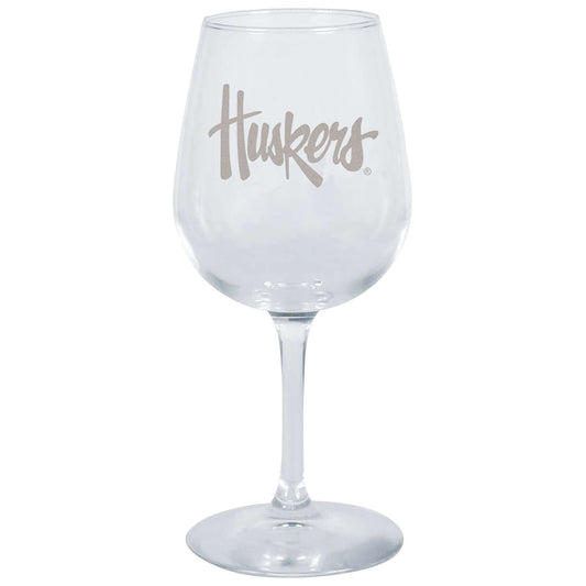 12.75oz Stemmed Wine Glass | Nebraska Cornhuskers