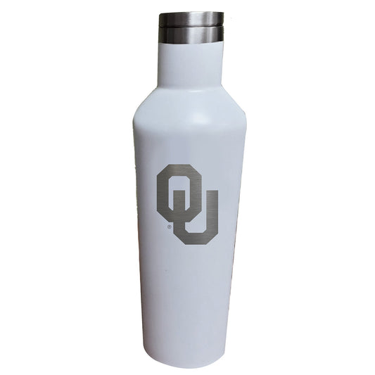 17oz White Etched Infinity Bottle | Oklahoma Sooners