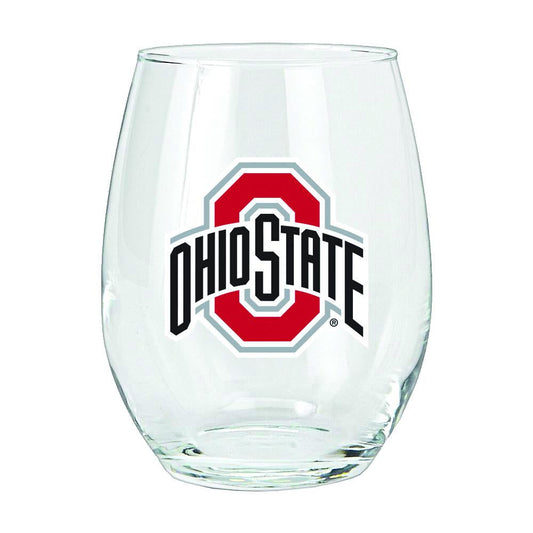 15oz Stemless Glass Tumbler | Ohio State University