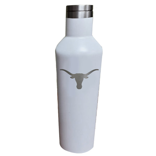 17oz White Etched Infinity Bottle | Texas Longhorns