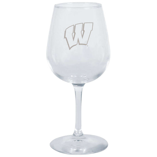 12.75oz Stemmed Wine Glass | Wisconsin Badgers