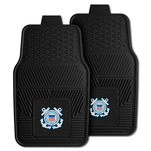 U.S. Coast Guard 2-pc Vinyl Car Mat Set