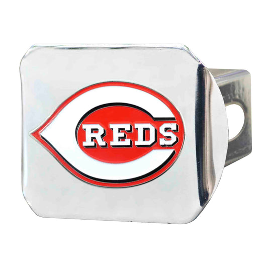 MLB - Cincinnati Reds Color Hitch Cover - Chrome