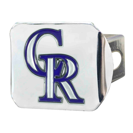 MLB - Colorado Rockies Color Hitch Cover - Chrome