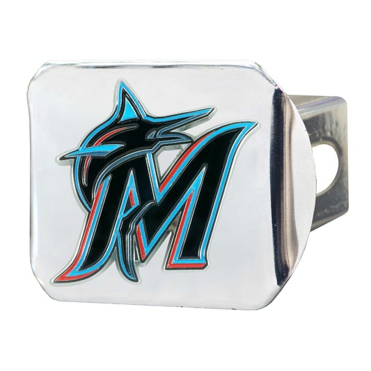 MLB - Miami Marlins Color Hitch Cover - Chrome