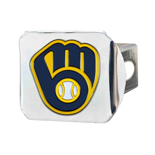 MLB - Milwaukee Brewers Color Hitch Cover - Chrome