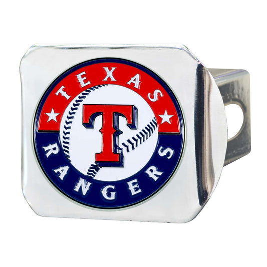 MLB - Texas Rangers Color Hitch Cover - Chrome