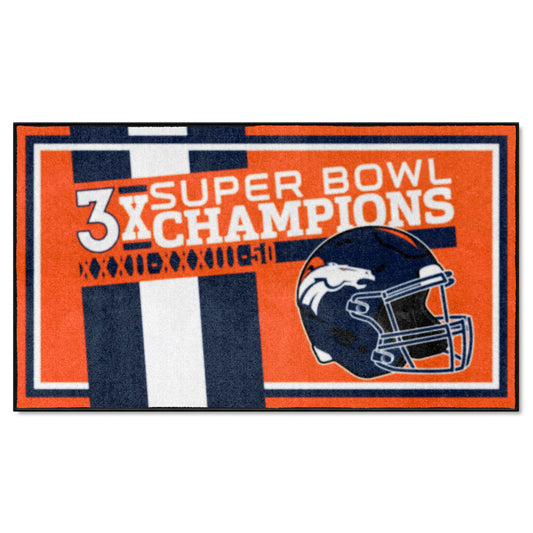 NFL - Denver Broncos Dynasty 3x5 Rug