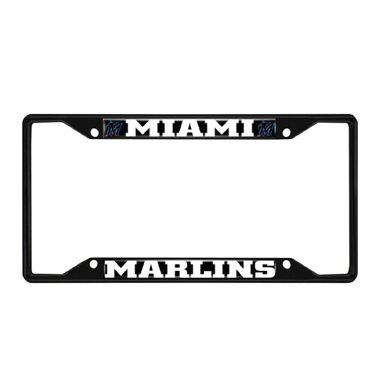 MLB - Miami Marlins License Plate Frame - Black