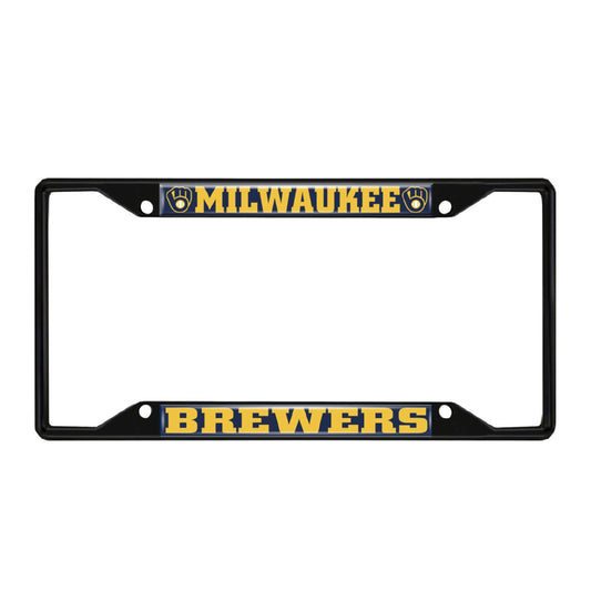 MLB - Milwaukee Brewers License Plate Frame - Black