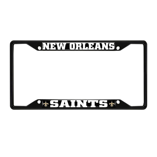 NFL - New Orleans Saints License Plate Frame - Black