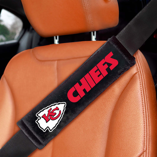 NFL - Kansas City Chiefs Embroidered Seatbelt Pad - Pair