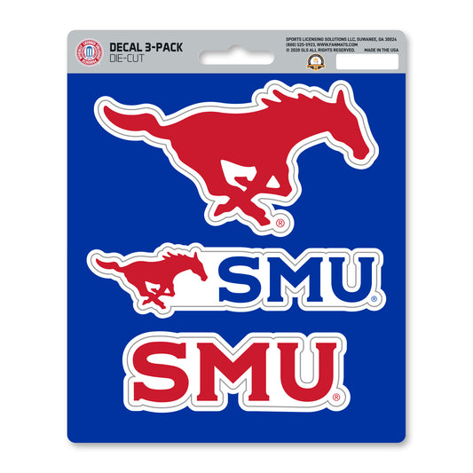 Southern Methodist University Decal 3-pk