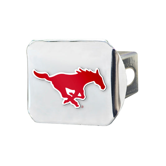 Southern Methodist University Color Hitch Cover - Chrome