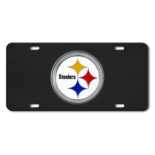 NFL - Pittsburgh Steelers Black Diecast License Plate