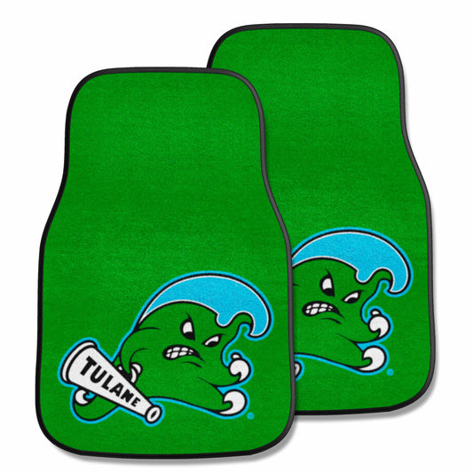 Tulane University 2-pc Carpet Car Mat Set