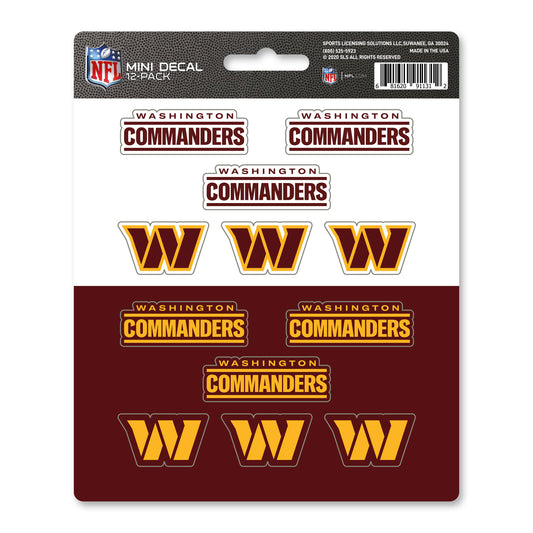 NFL - Washington Commanders Mini Decal 12-pk