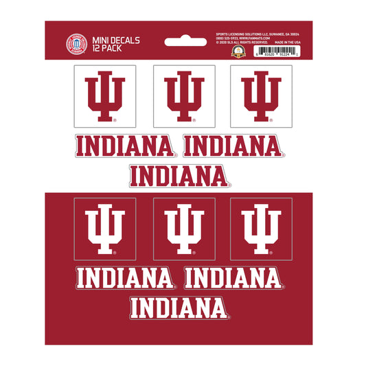 Indiana University Mini Decal 12-pk