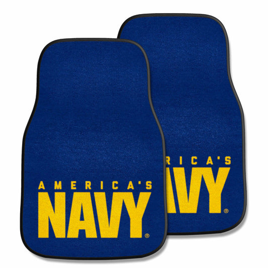 U.S. Navy 2-pc Carpet Car Mat Set