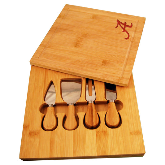 University of Alabama Bamboo Cutting Board With Utensils