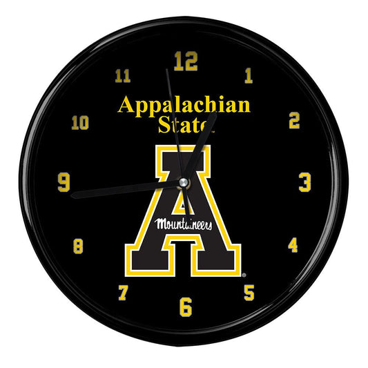 Appalachian State University Black Rim Clock Basic