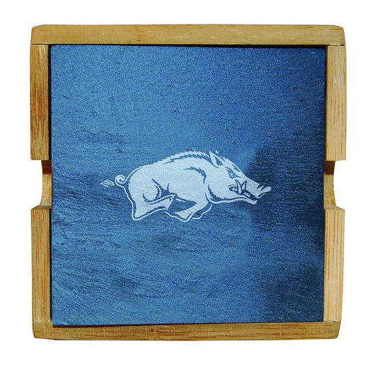 University of Arkansas Slate Sq Coaster Set