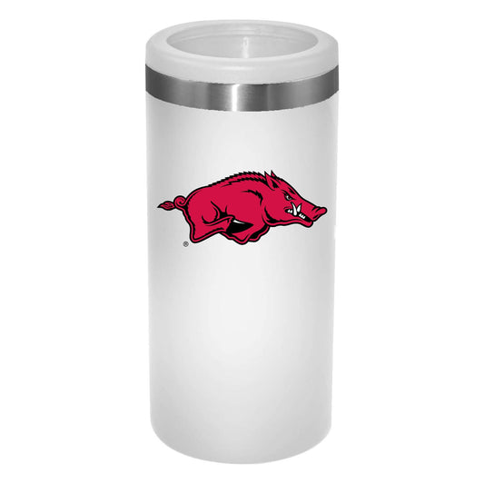 University of Arkansas 12Oz White Slim Can Holder