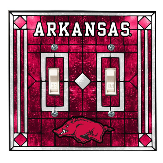 University of Arkansas Double Light Switch Cover