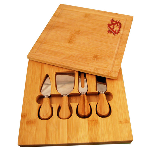 Auburn University Bamboo Cutting Board With Utensils