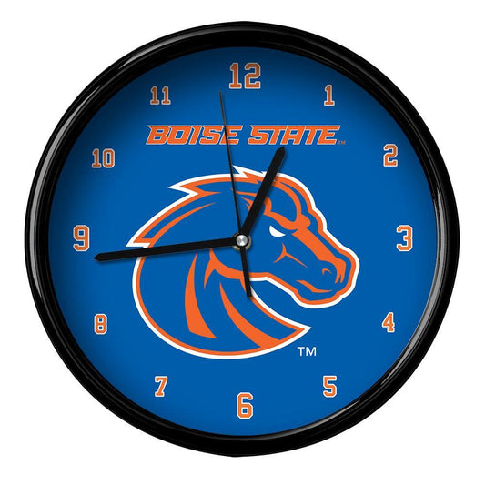 Boise State University Black Rim Clock Basic