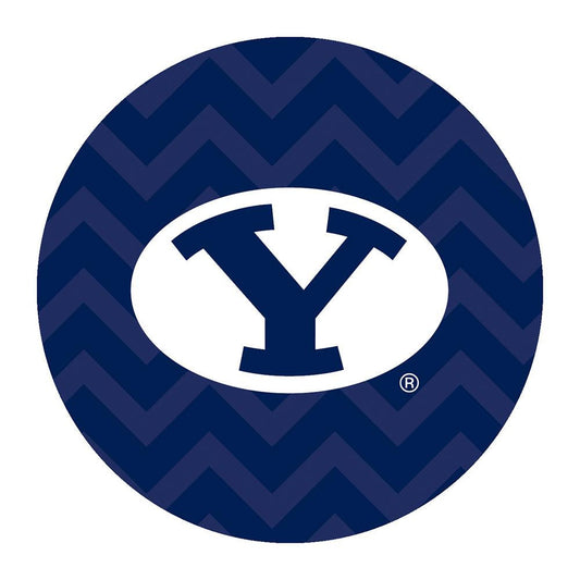 Brigham Young University Single Chevron Coaster