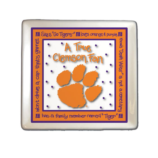 Clemson University True Fan Square Plate