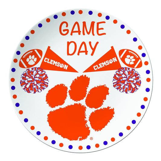 Clemson University Game Day Round Plate