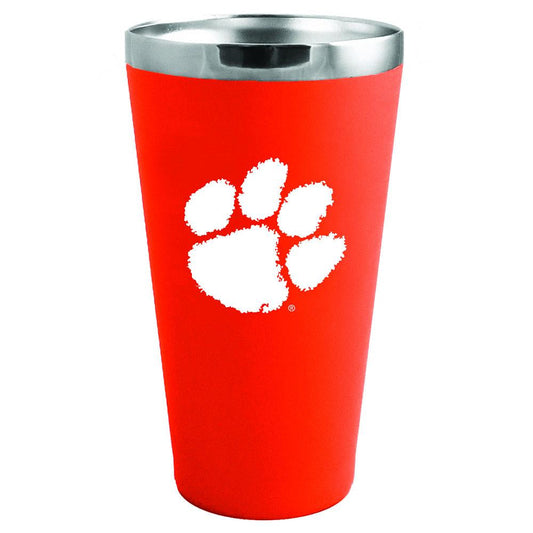 Clemson University 16Oz Matte Finish Ss Pint