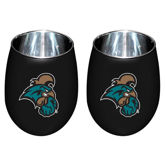 Coastal Carolina University Matte Ss Sw Stemless Tumbler